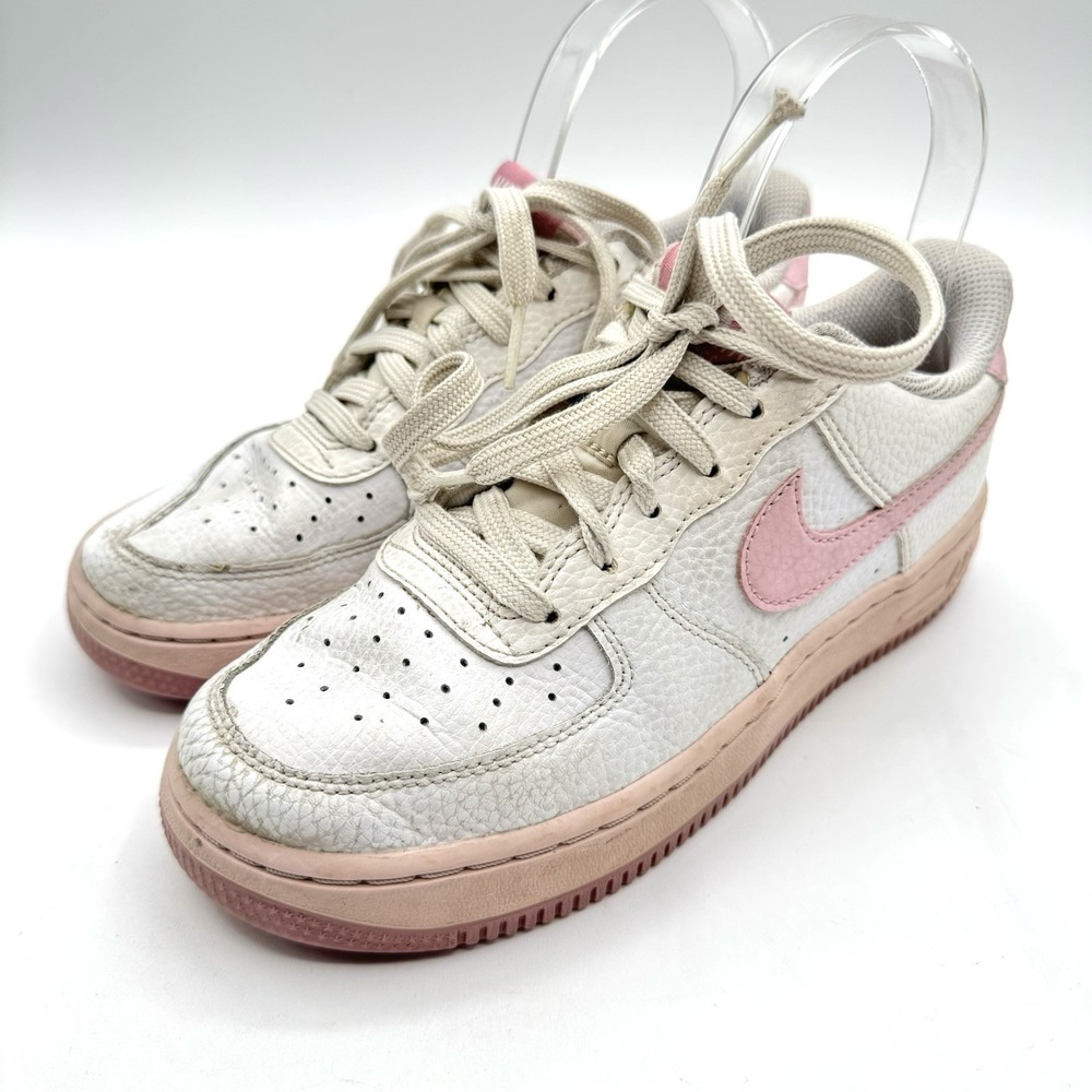 Nike Air Force 1 Youth 4 Womens 5.5 White / Pink Gum Sneakers - CT3839-107